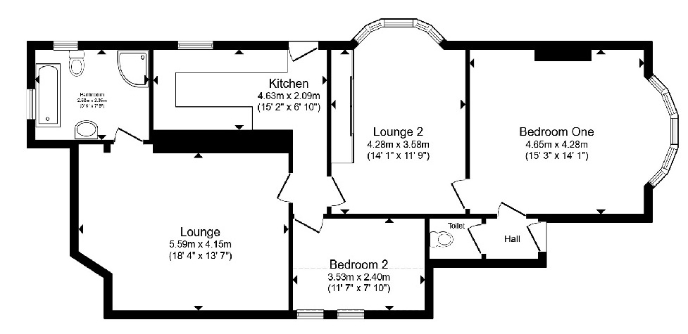 Flat 1, 31, Studland Road, Bournemouth floorplan