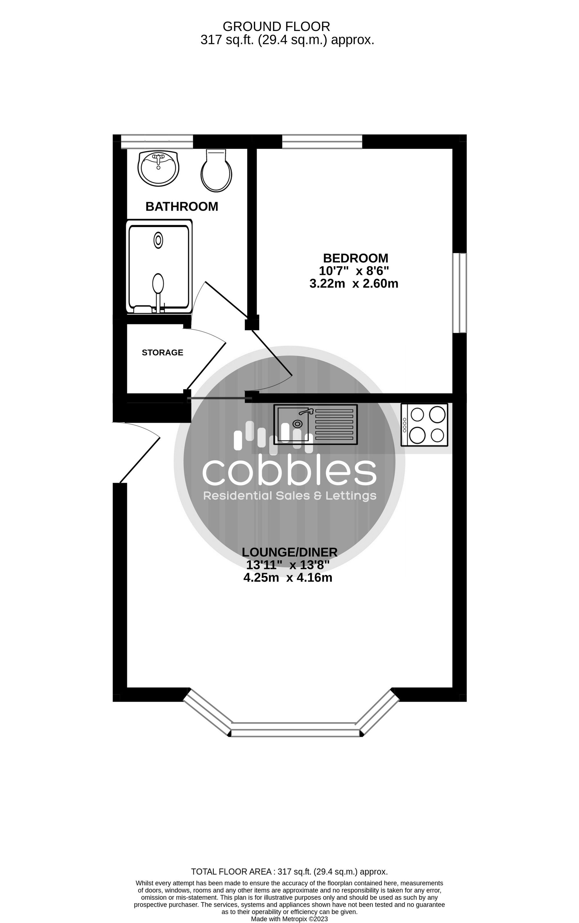 Flat 2, 94 Manor Road, Guildford floorplan