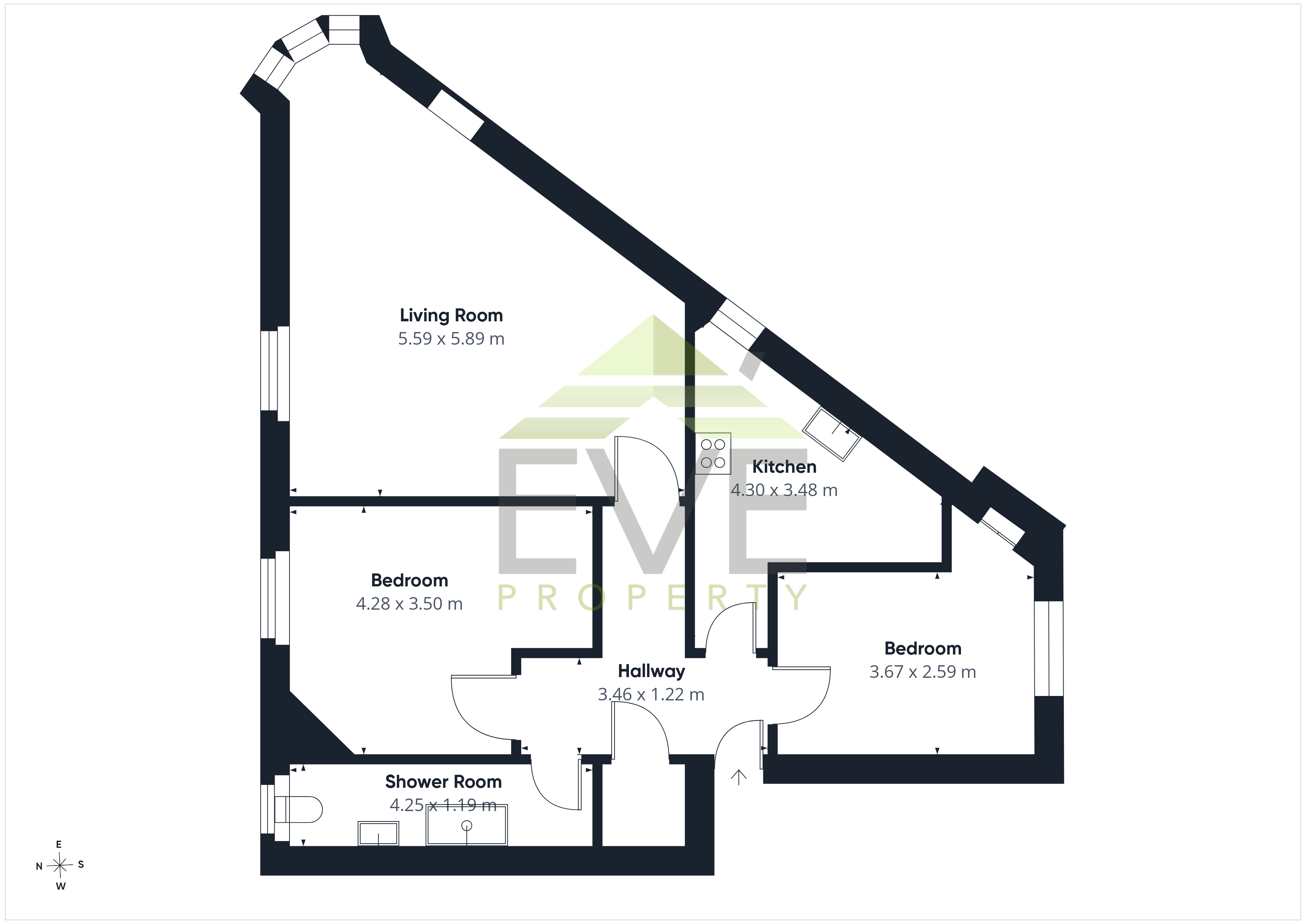 3/2, 11, Station Road, West Dunbartonshire floorplan