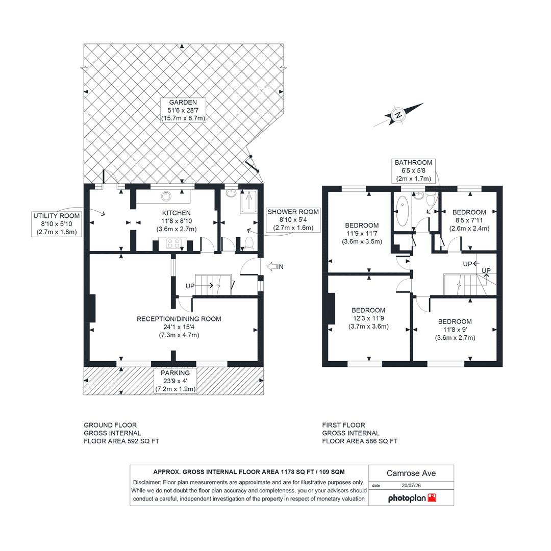 264, Camrose Avenue, Edgware floorplan