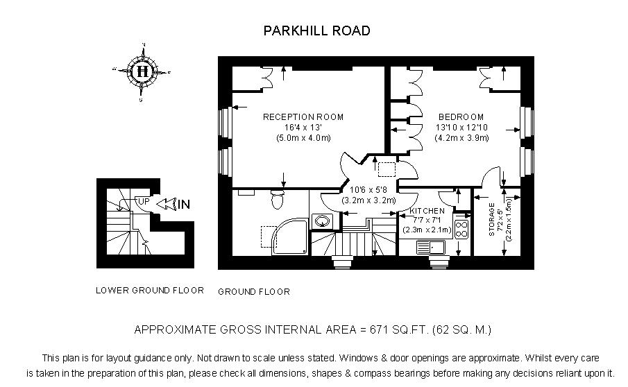 1 Bedrooms Flat to rent in Parkhill Road, London NW3