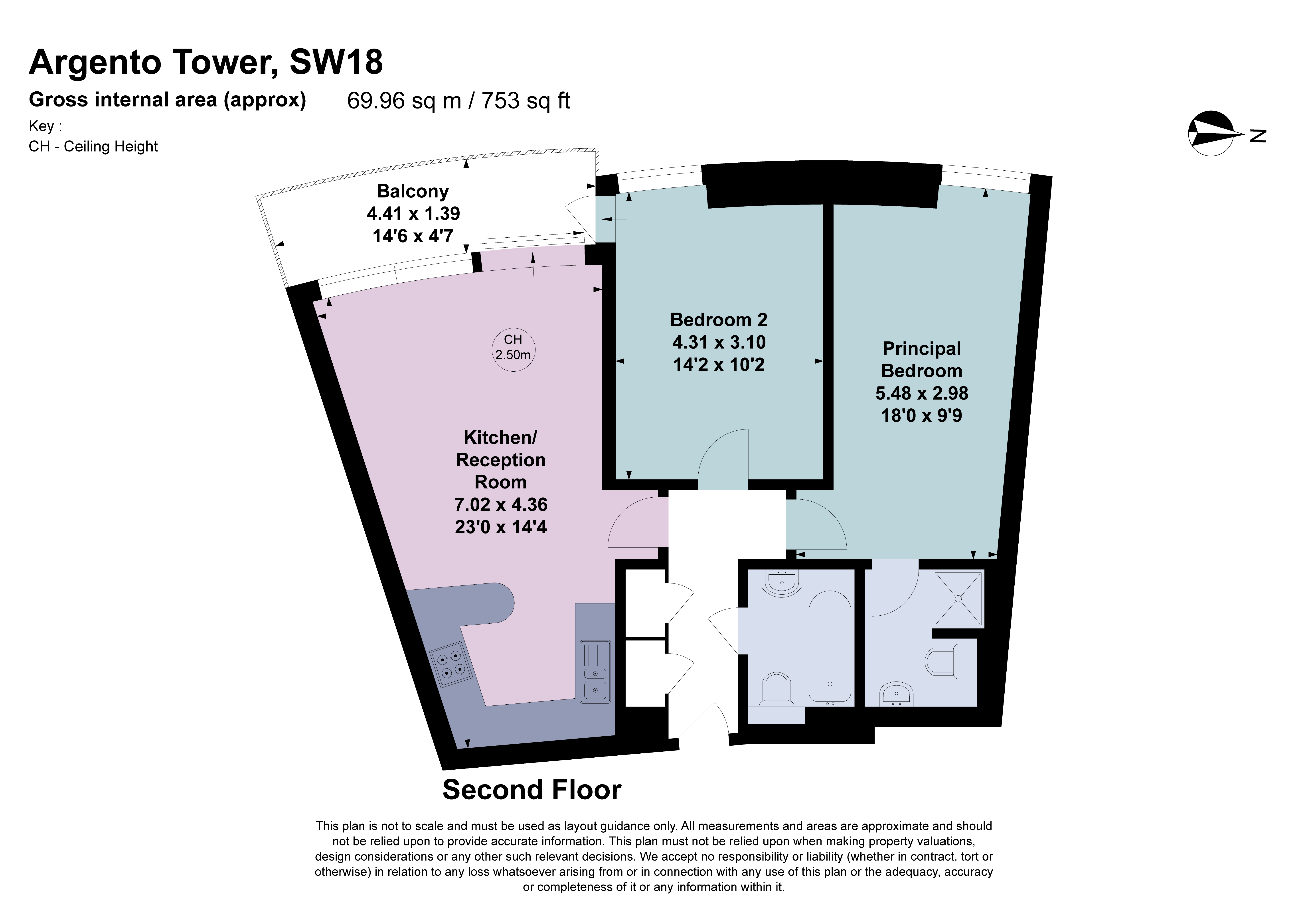 7 Argento Tower,, Mapleton Road, London floorplan