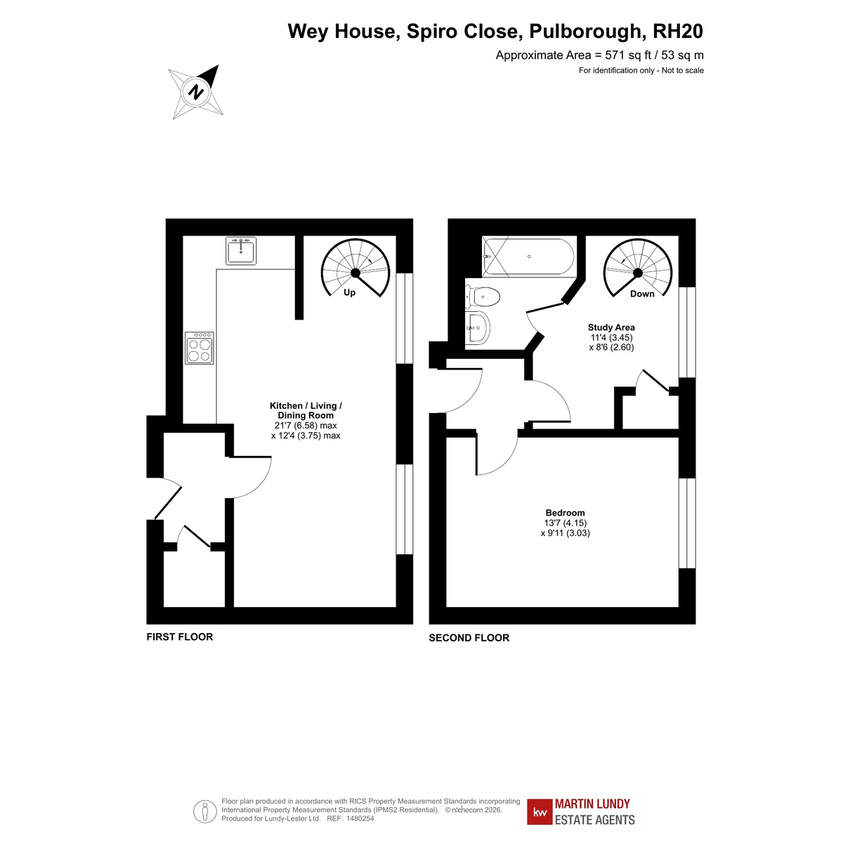 10 Wey House, Spiro Close, Pulborough floorplan