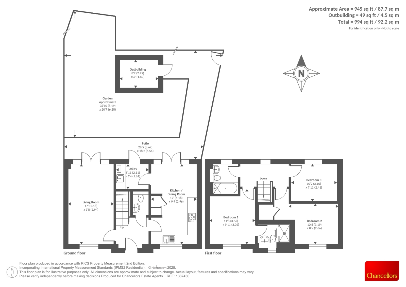 2 FRUIT BAT LANE, Calcot - M4 J12 access, Reading floorplan