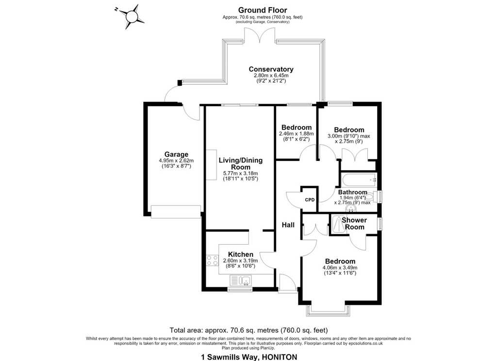 1, Sawmills Way Devon, Honiton floorplan