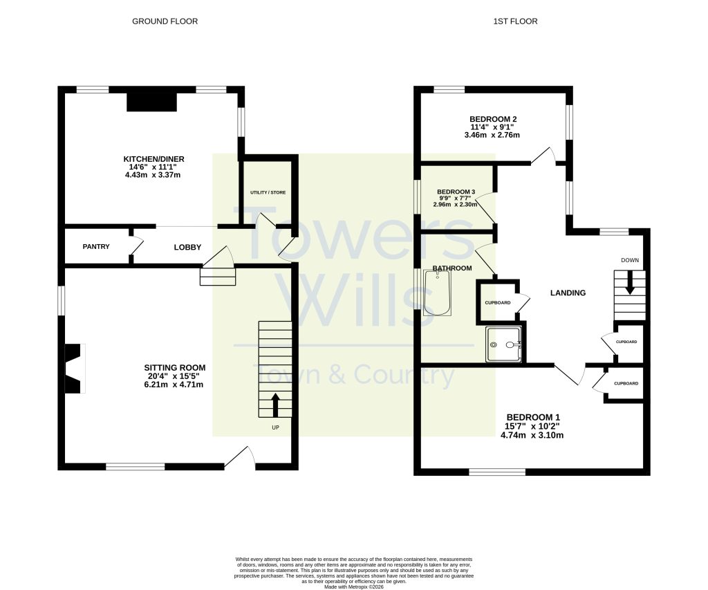 1, Park View Cottages, Seavington St. Michael floorplan