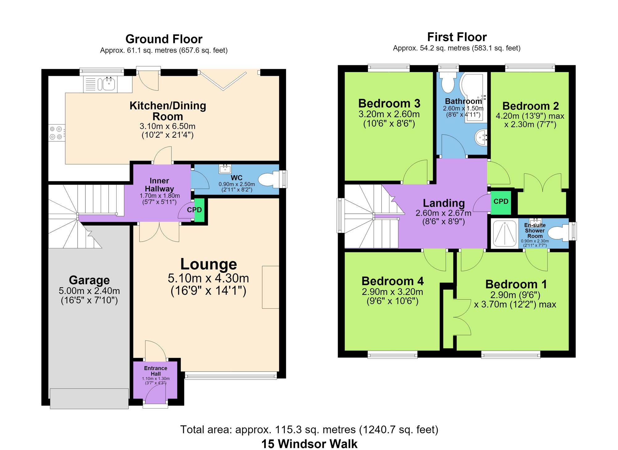 15 Windsor Walk, Chesterfield floorplan