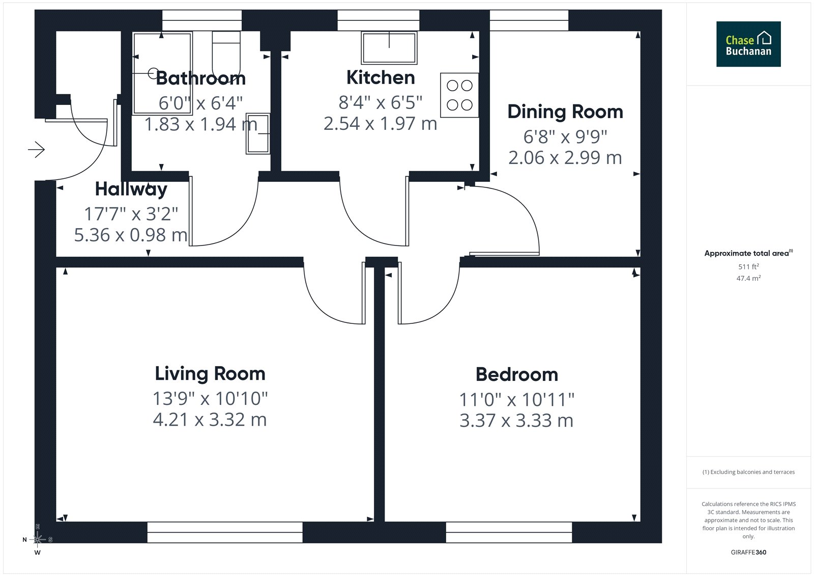 1, Chichester Close, Hampton floorplan