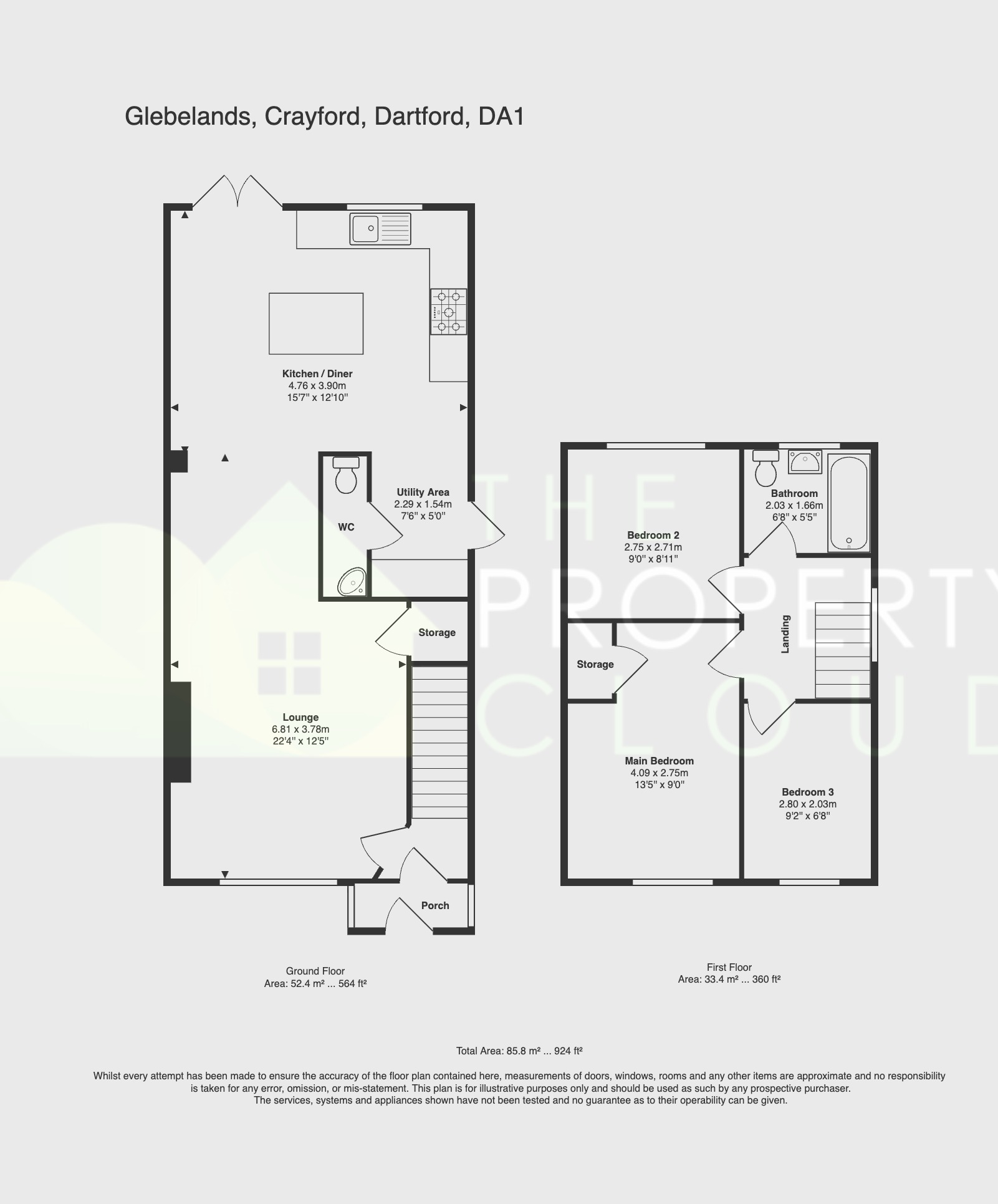 55, Glebelands, Dartford floorplan