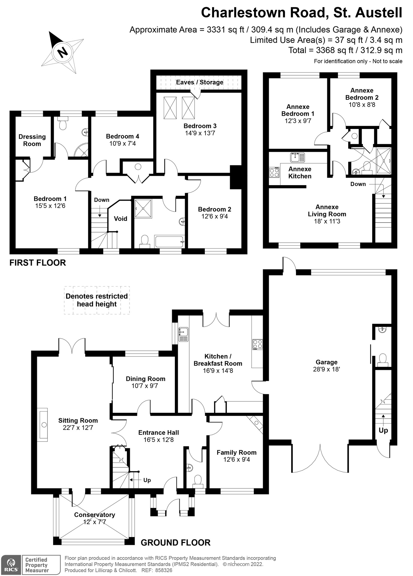 32 & 32A Charlestown Road, St. Austell floorplan