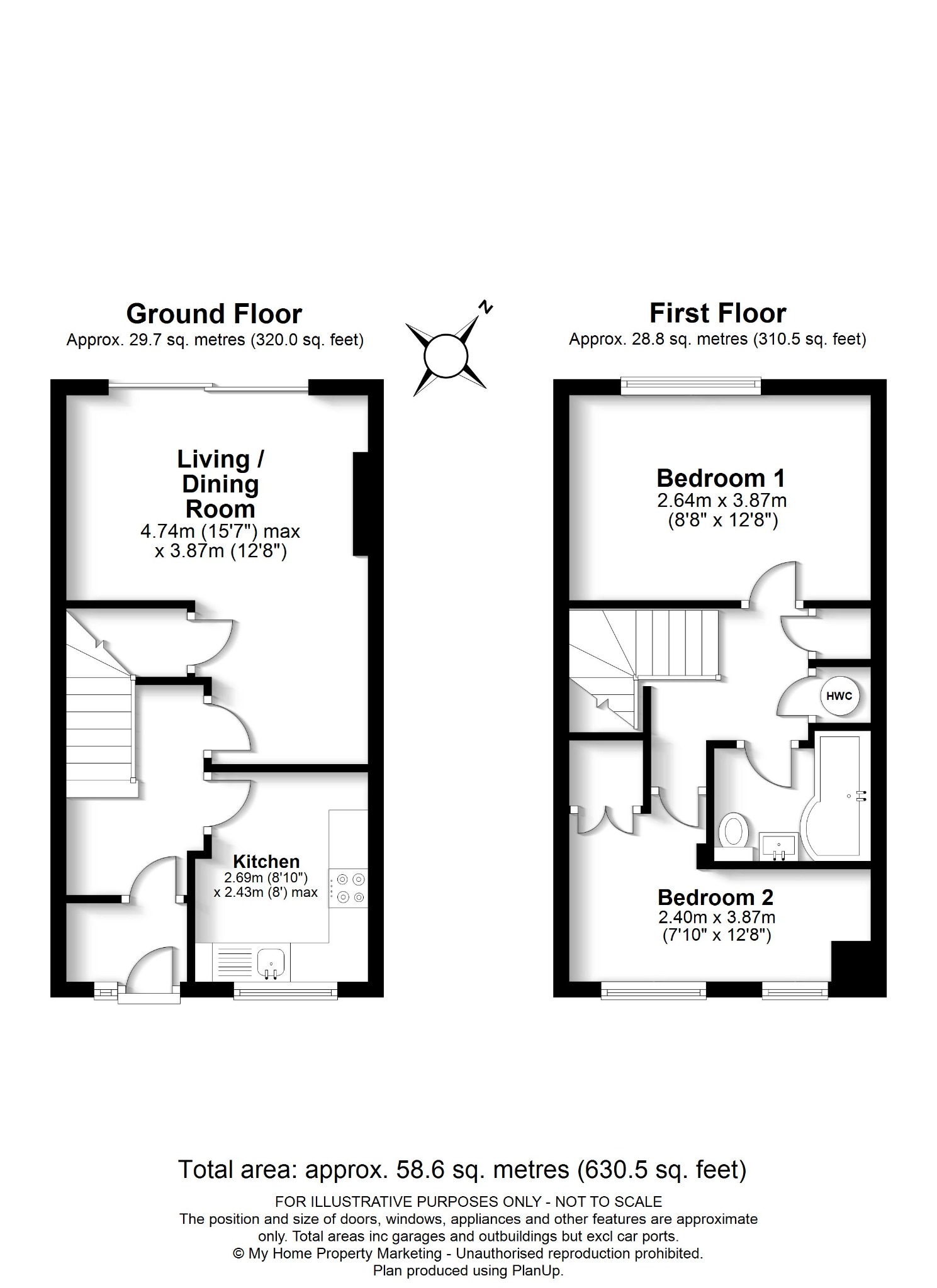 Clarkfield, Mill End, Rickmansworth, Hertfordshire WD3, 2 bedroom