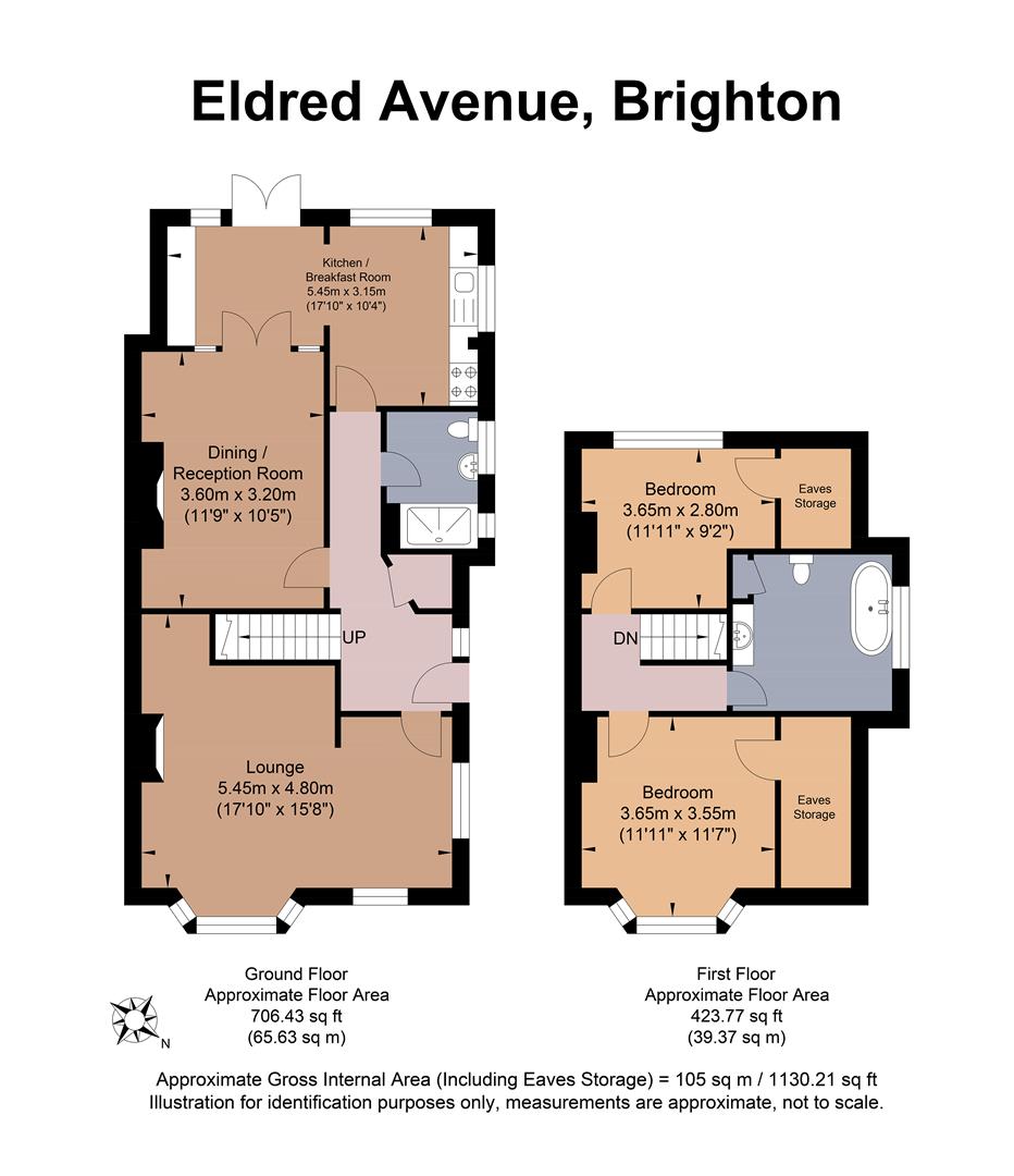 Eldred Avenue, Brighton BN1, 2 bedroom semidetached house for sale