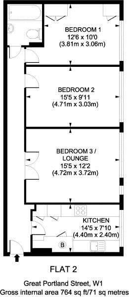 2 Bedrooms Flat for sale in Great Portland Street, Fitzrovia, London W1W