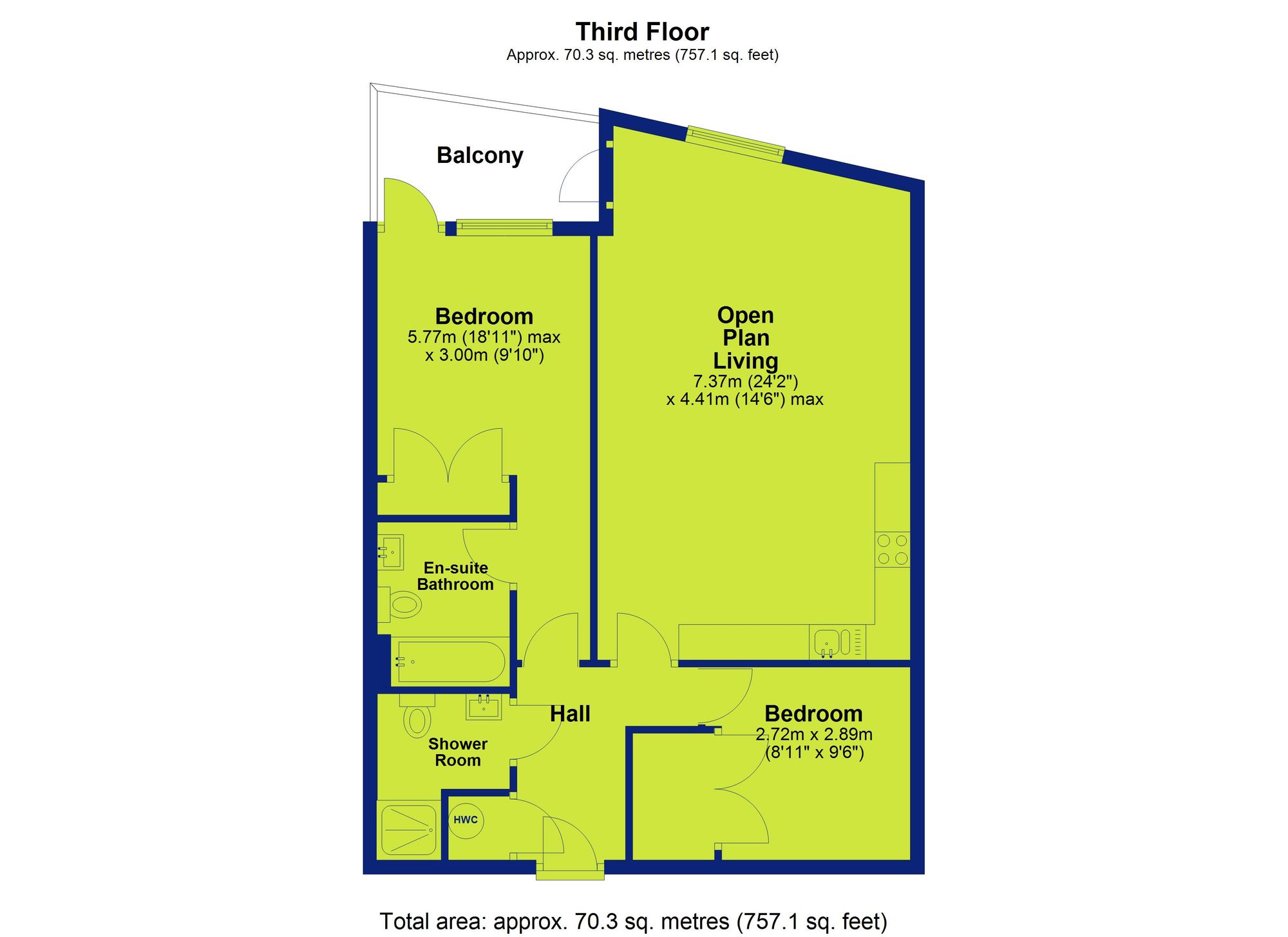 Apt 46, The Arena Standard Hill, Nottingham floorplan
