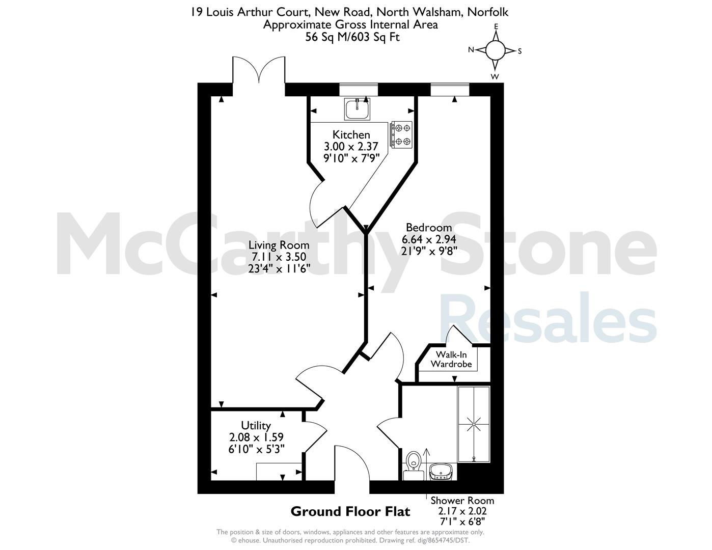 19 Louis Arthur Court, New Road, North Walsham floorplan