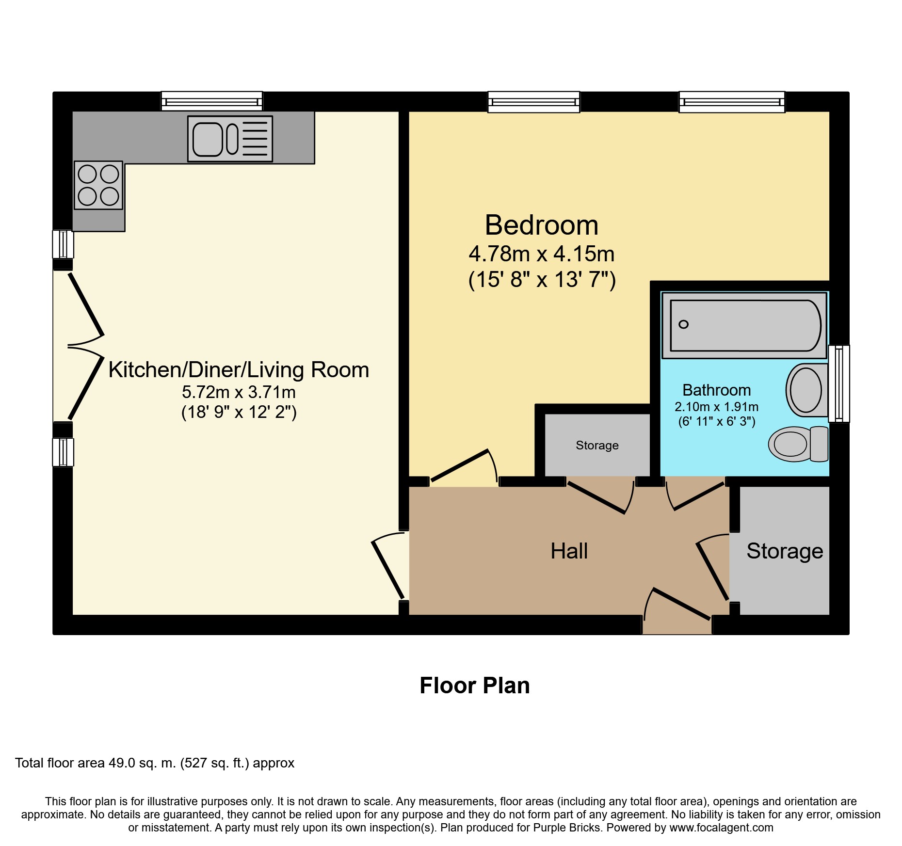 1 Bedrooms Flat for sale in Treetops Close, Grays RM17