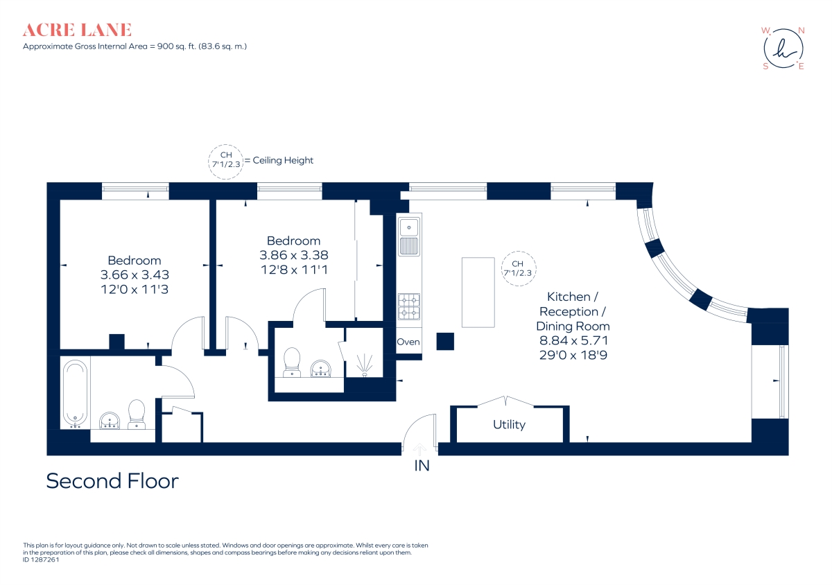 Flat 8, 5 Ivor House, Acre Lane, London floorplan