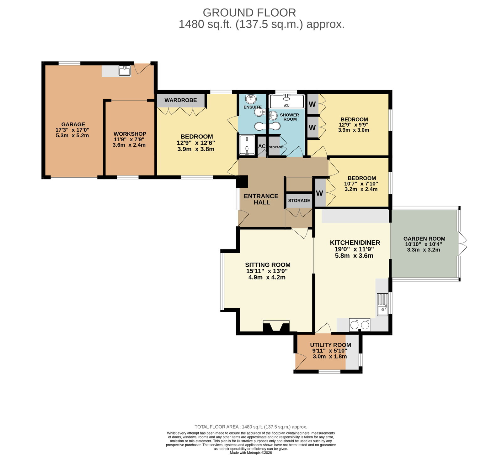 Ashurst, Fairfields Road, Ledbury floorplan
