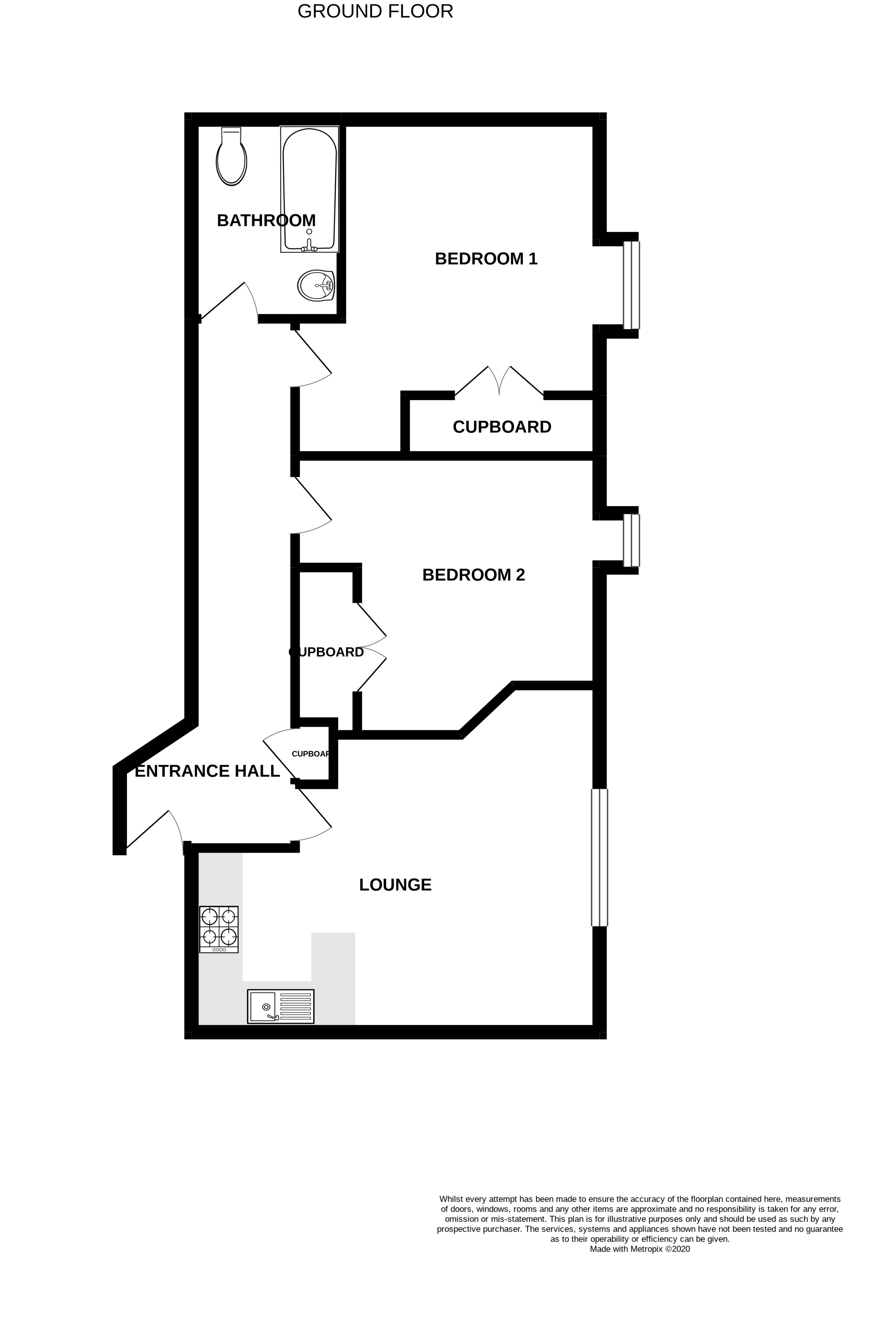Flat 23,, New Poplars Court, Aldershot floorplan