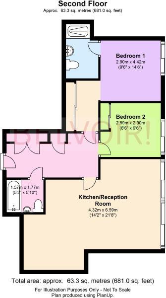 Flat 4 Ireton House,, 3 Stamford Square, Putney floorplan