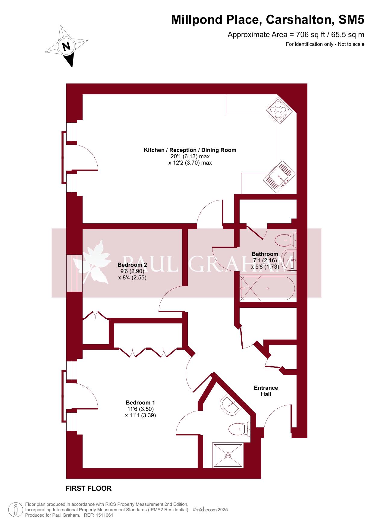 29 Waterside Court, Millpond Place, Carshalton floorplan