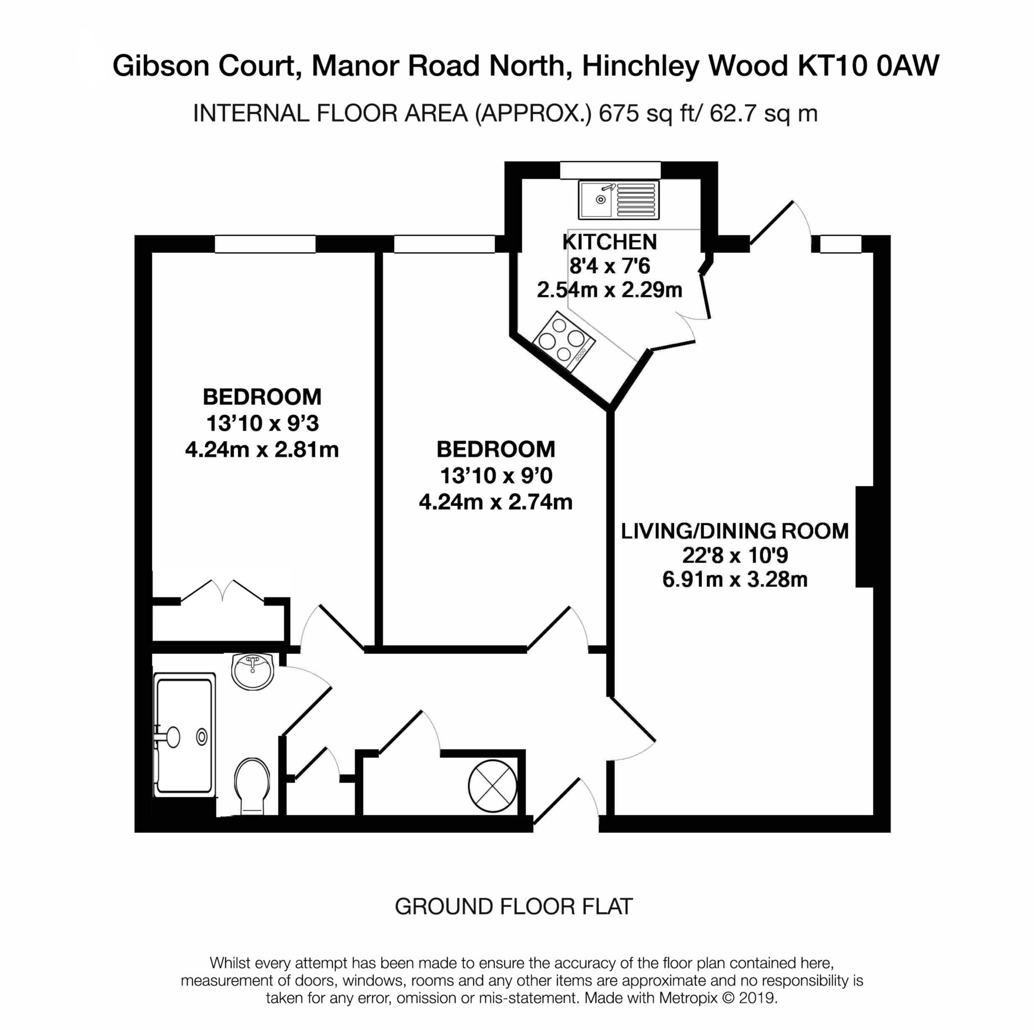 1 Gibson Court, Manor Road North, Esher floorplan