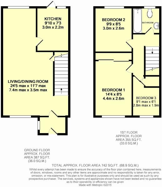 3 Bedrooms Terraced house to rent in Starina Croft, Banbury OX16