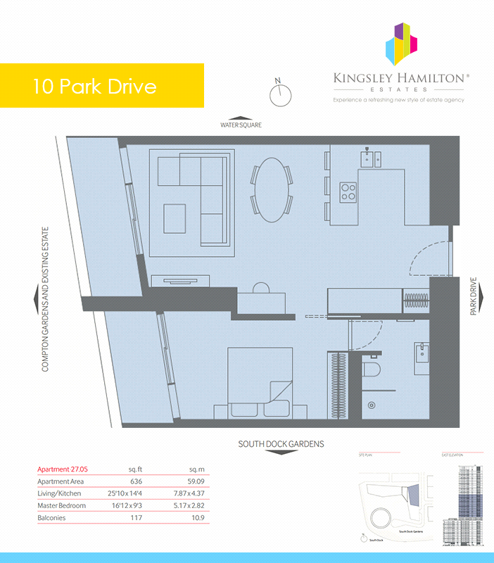 1 Bedrooms Flat for sale in 10 Park Drive, Canary Wharf, London E14