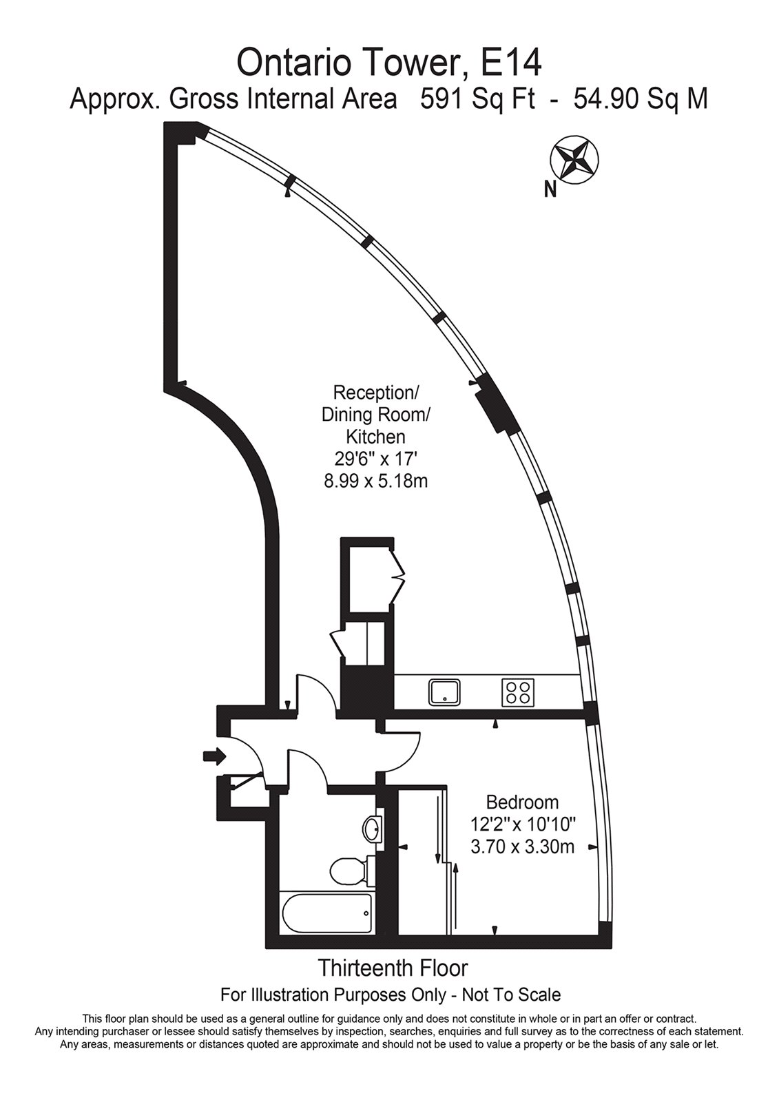 1 Bedrooms Flat to rent in Ontario Tower, 4 Fairmont Avenue, London E14