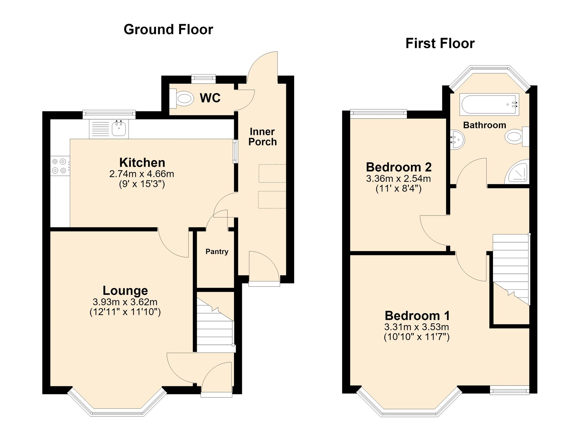 75 Churchfield Road, Peterborough floorplan