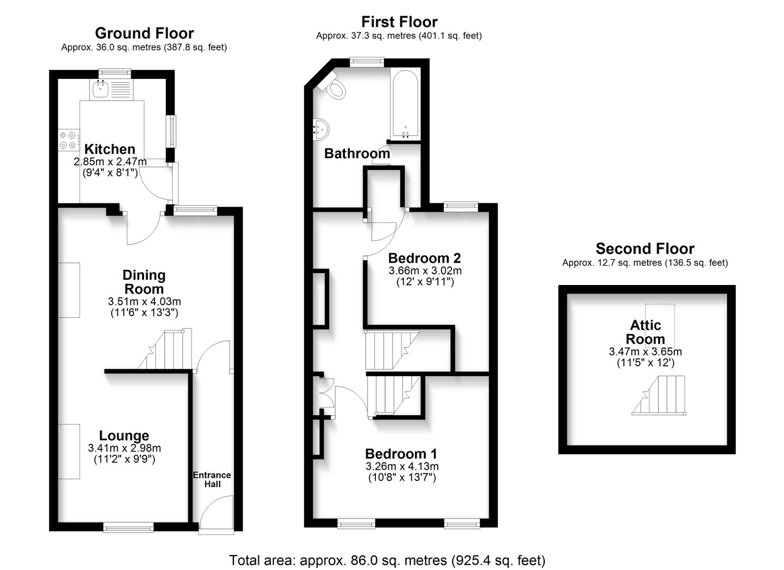 3, Railway Crescent, Cardiff floorplan
