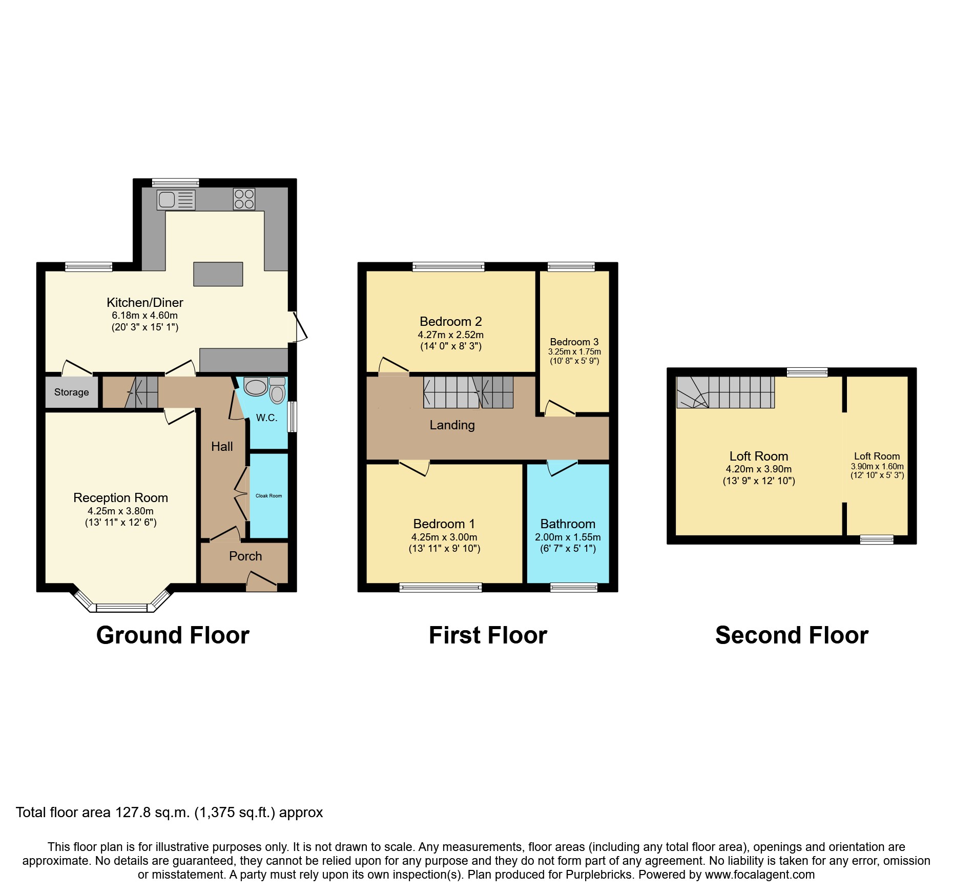 41, Cornwall Avenue, Over Hulton, Bolton floorplan