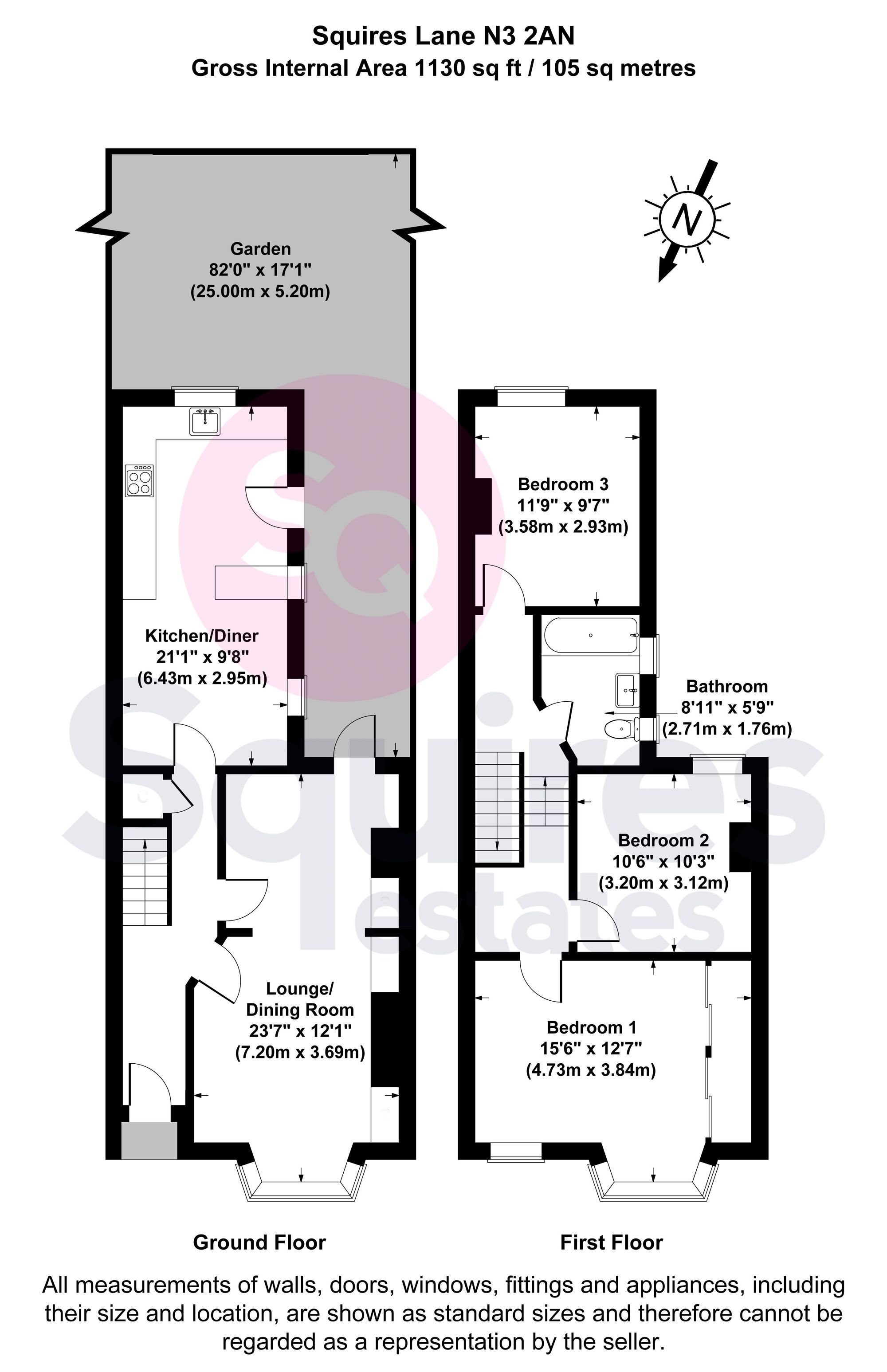 47 Squires Lane, London floorplan