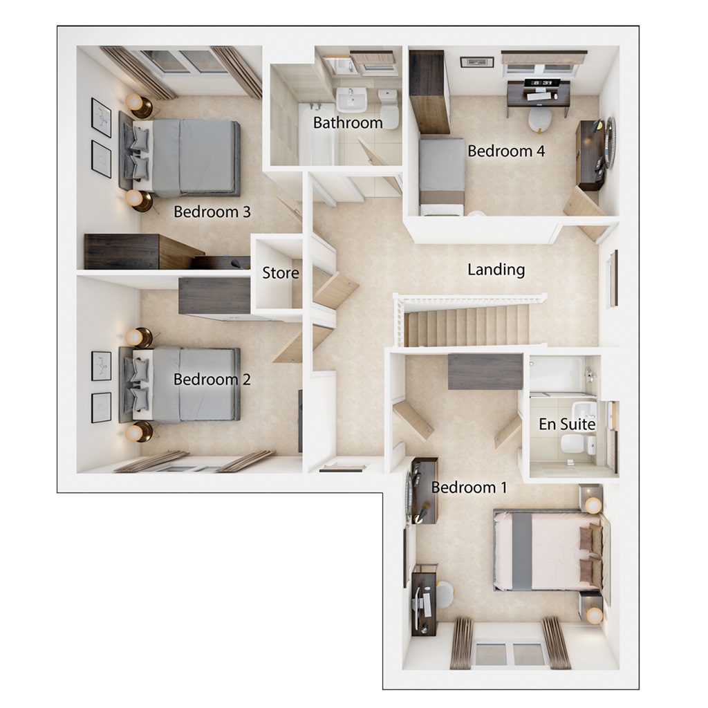 The Hubham - Plot 37, Pentland Gardens, 30 Corby Craig Terrace, Bilston floorplan