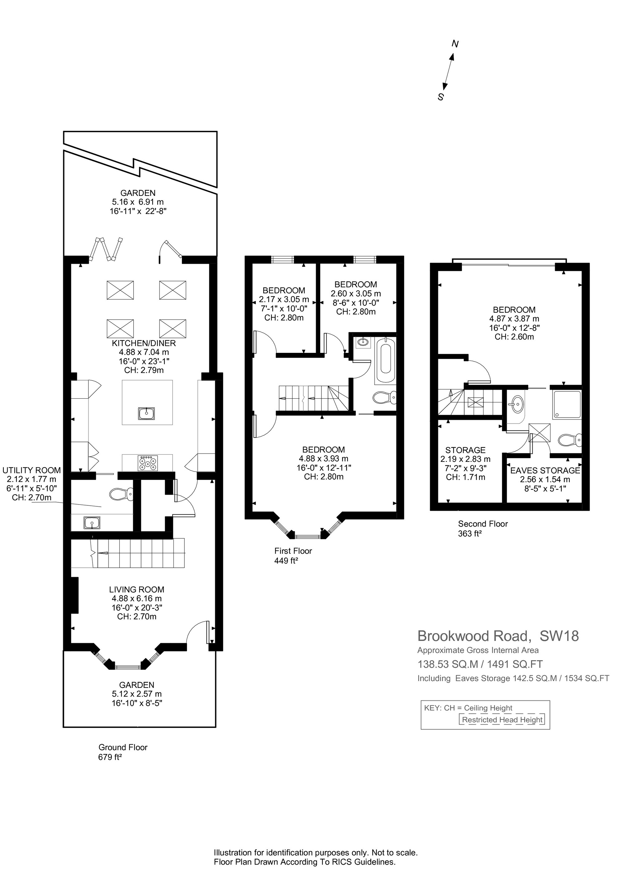 4 Bedrooms Terraced house to rent in Brookwood Road, London SW18