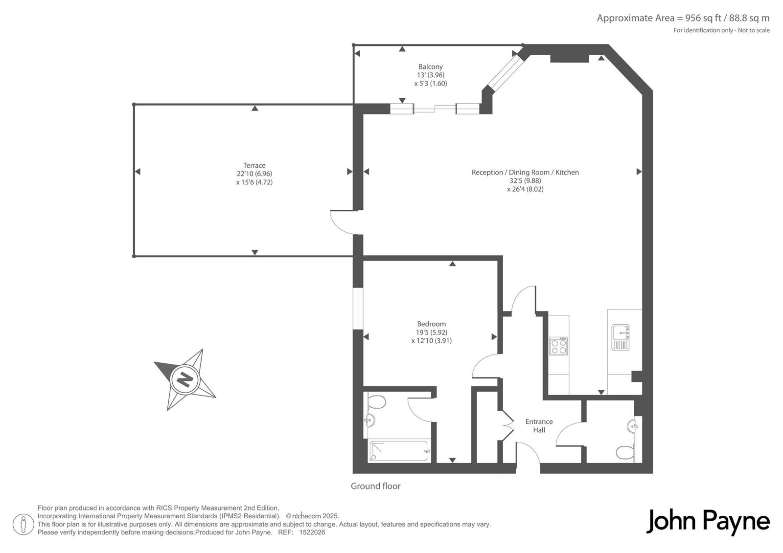 1, Merchants House, Greenwich floorplan