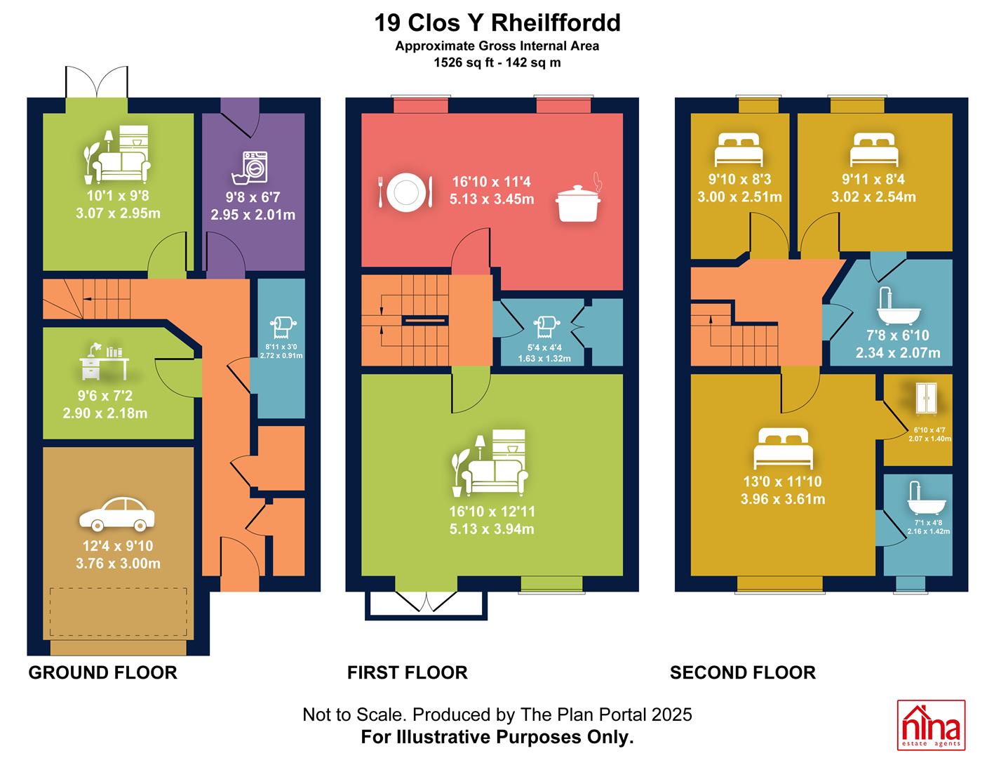 19, Clos Y Rheilffordd, Barry floorplan