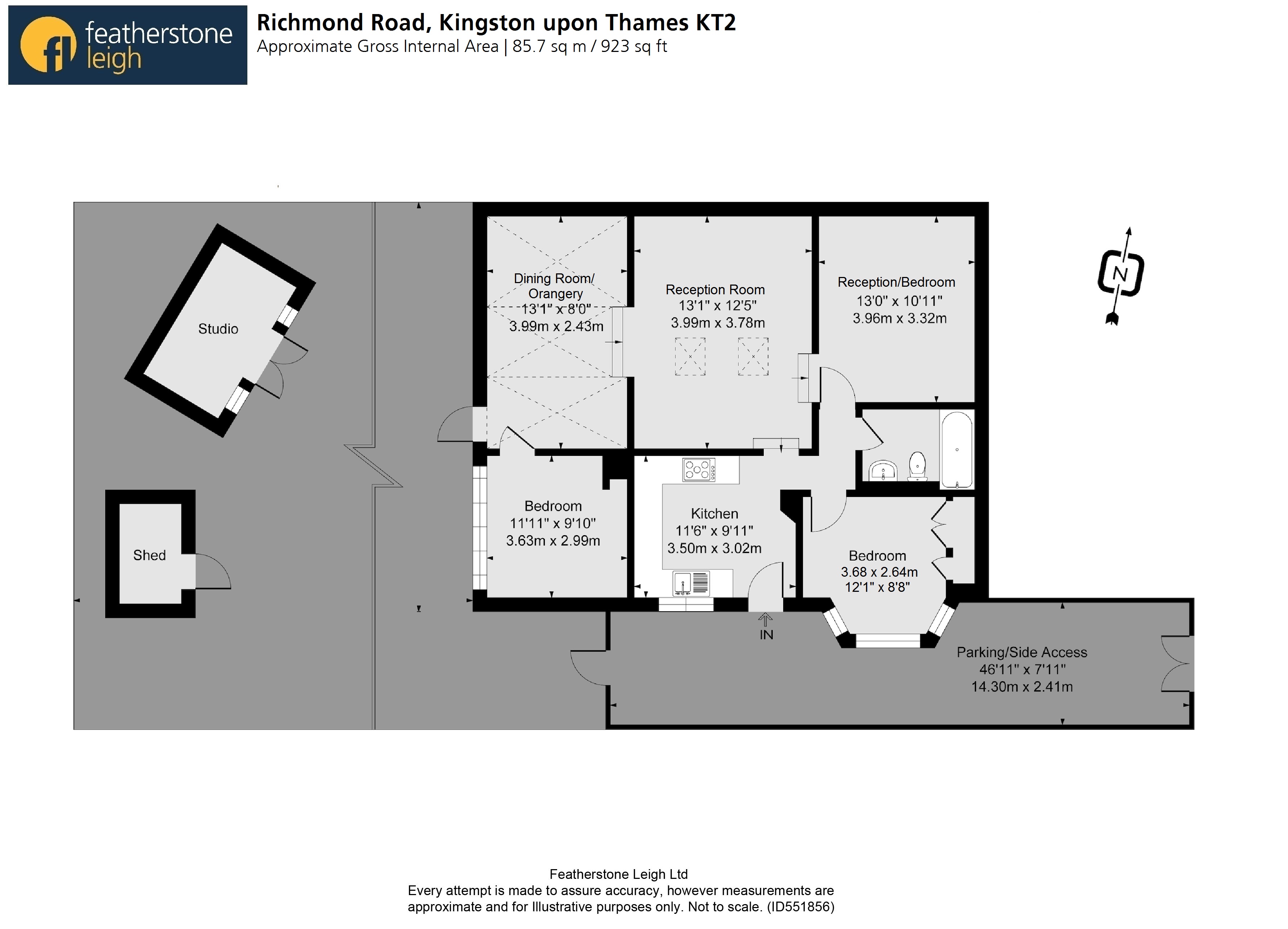 Flat 2, 211, Richmond Road, Kingston upon Thames floorplan