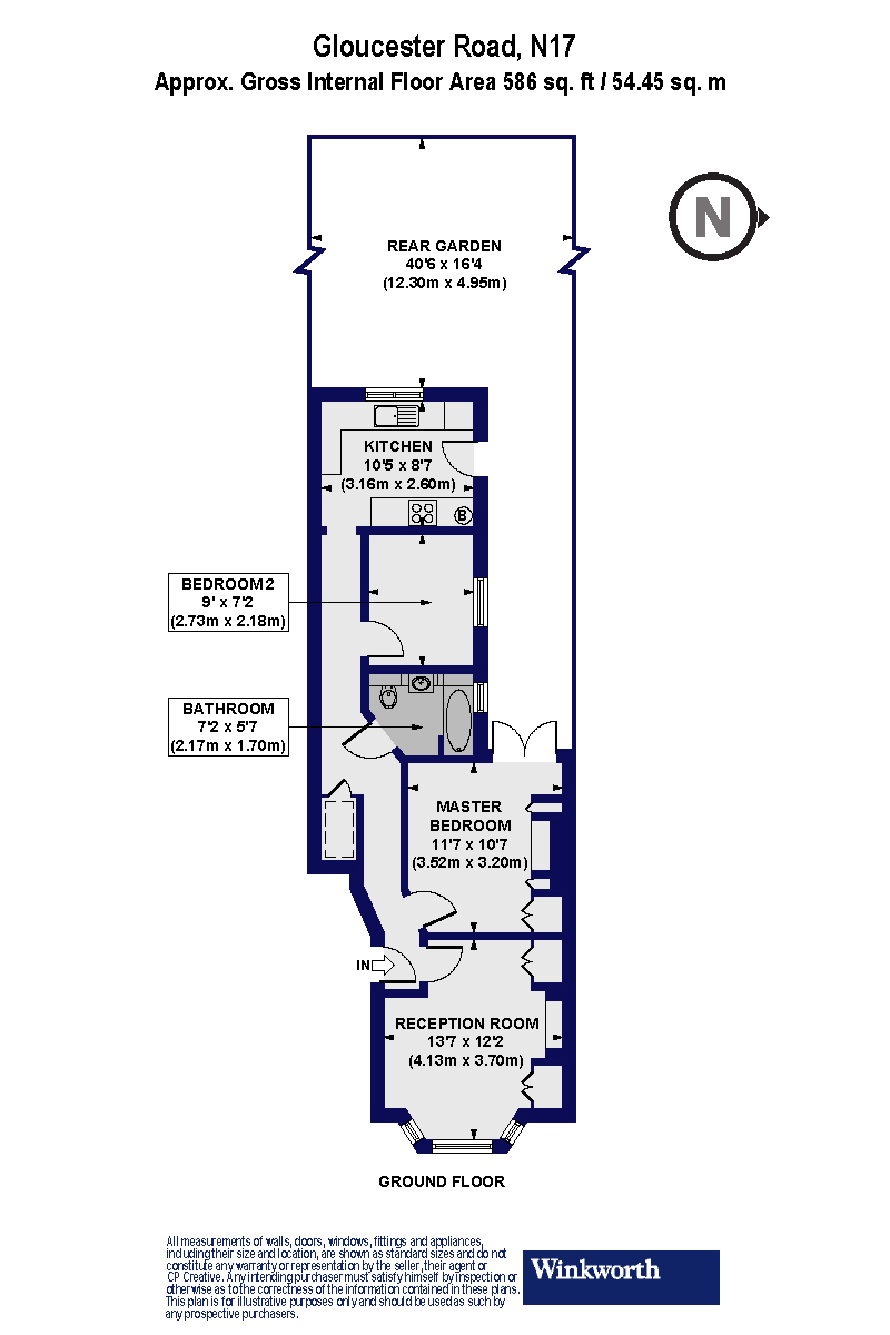 Ground Floor Flat, 91, Gloucester Road, London floorplan