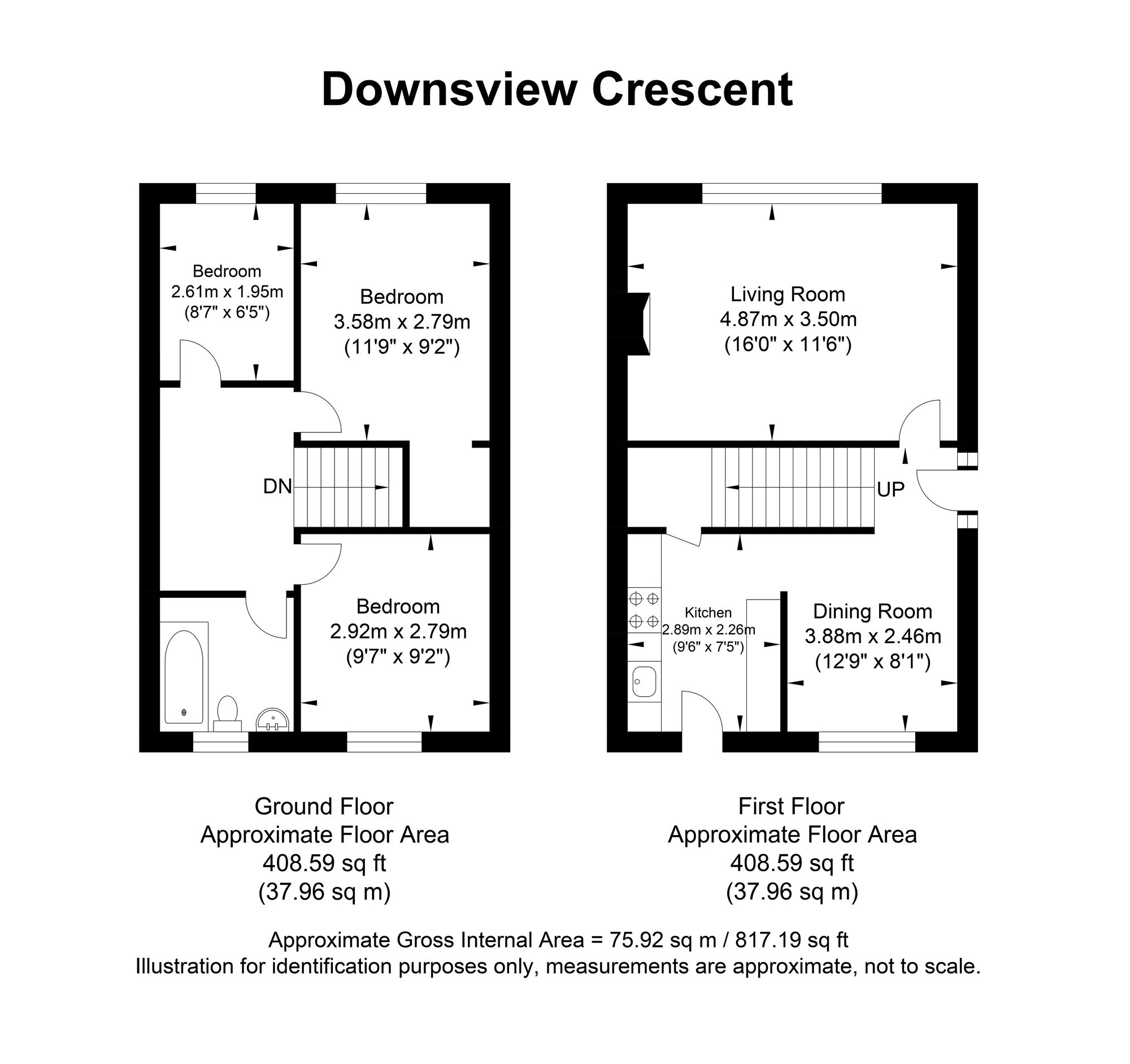 9 Downsview Crescent, Uckfield floorplan