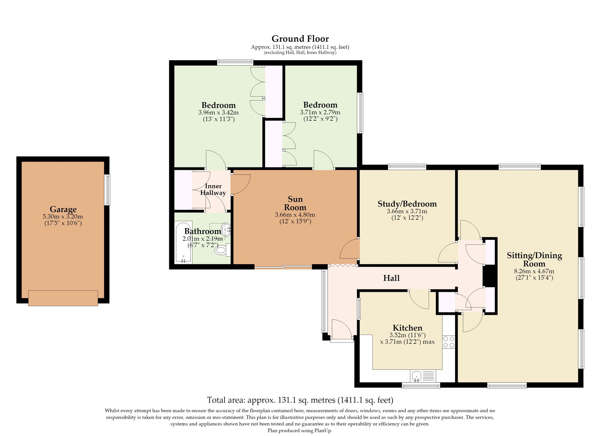 Creek Bungalow Sandy Lane, Woodbridge floorplan
