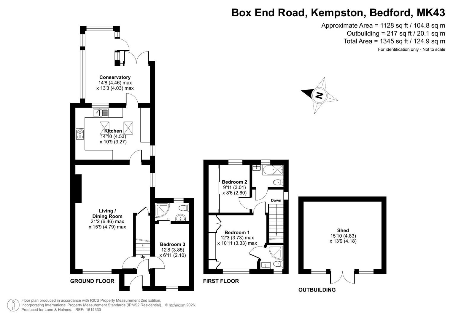 103, Box End Road, Bedford floorplan