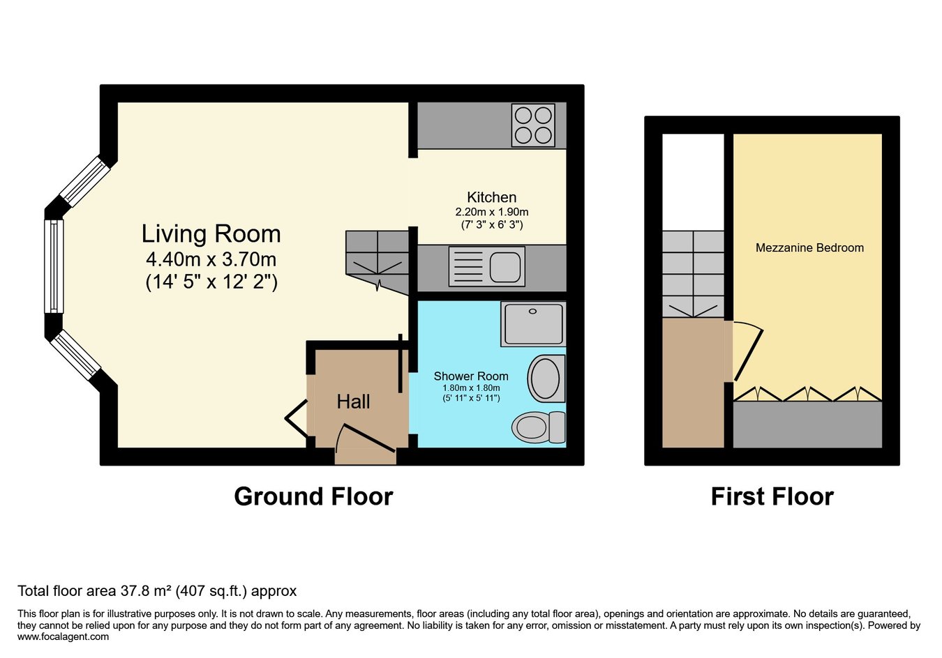 Flat 3, 2, Sinclair Road, London floorplan