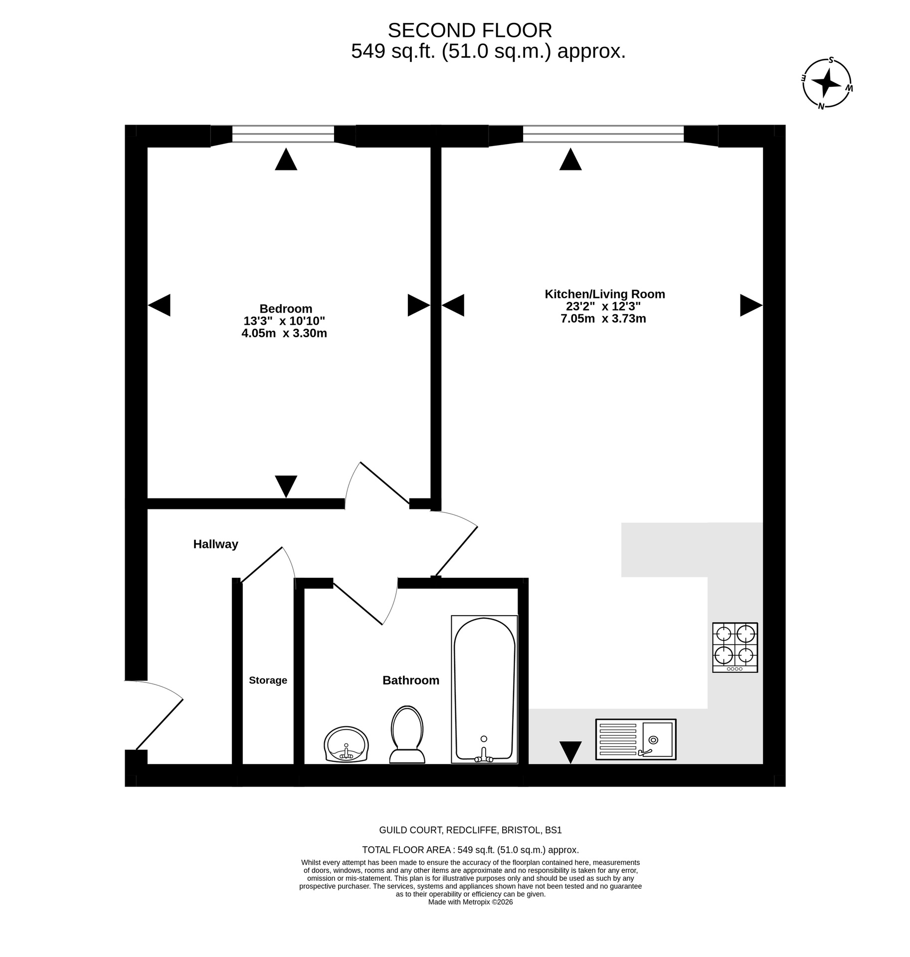 Flat 11, Bristol floorplan