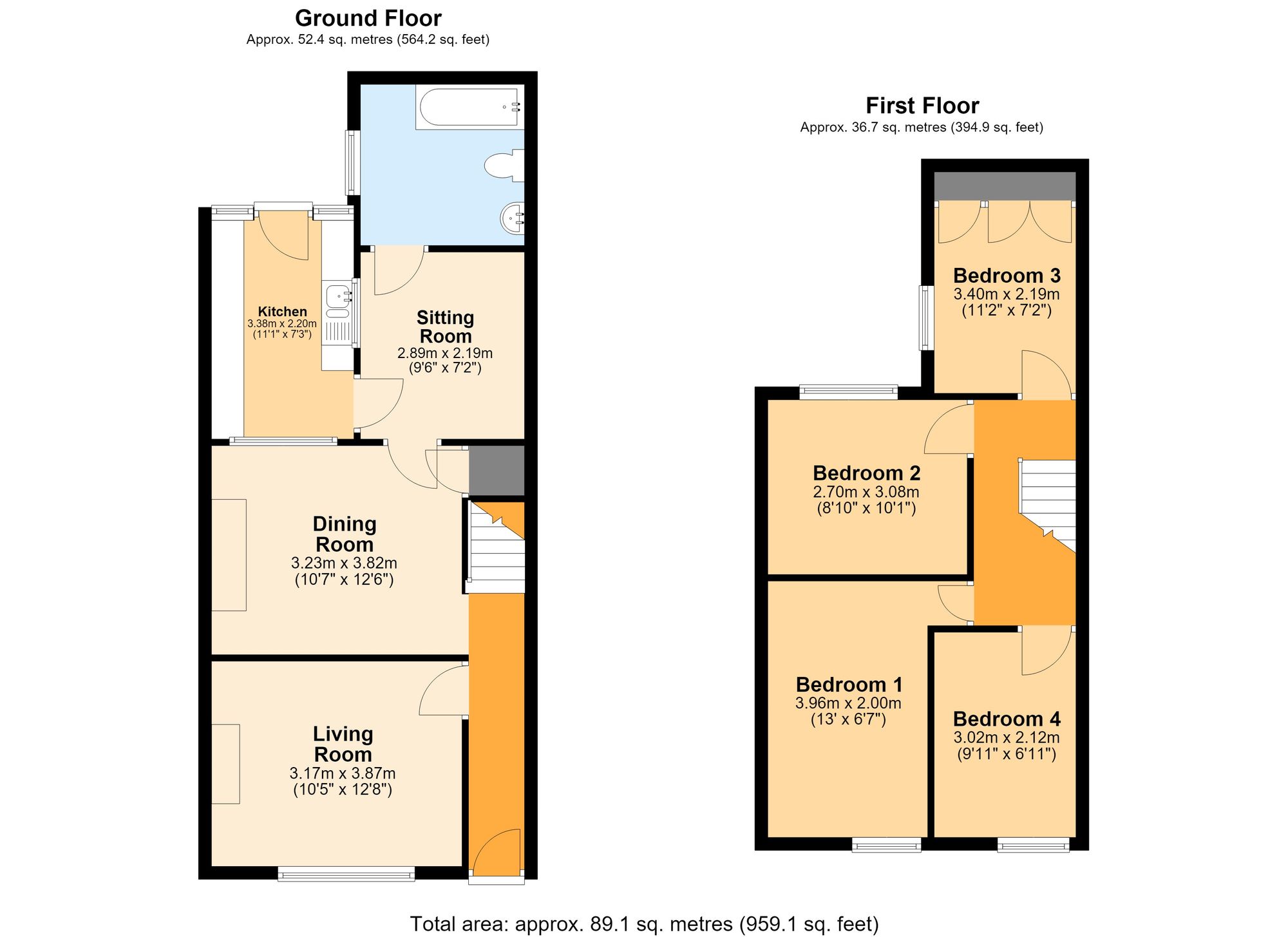 36 School Street, New Tredegar floorplan