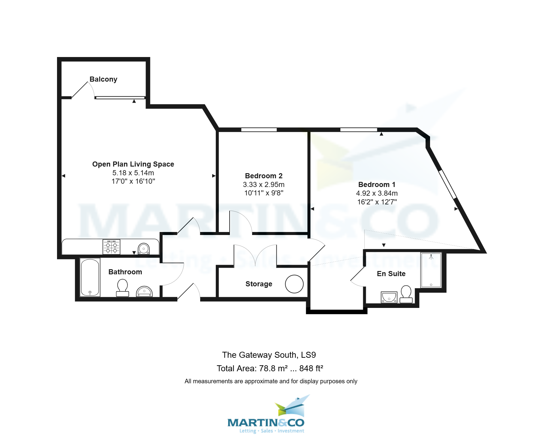 212, The Gateway South, Leeds floorplan
