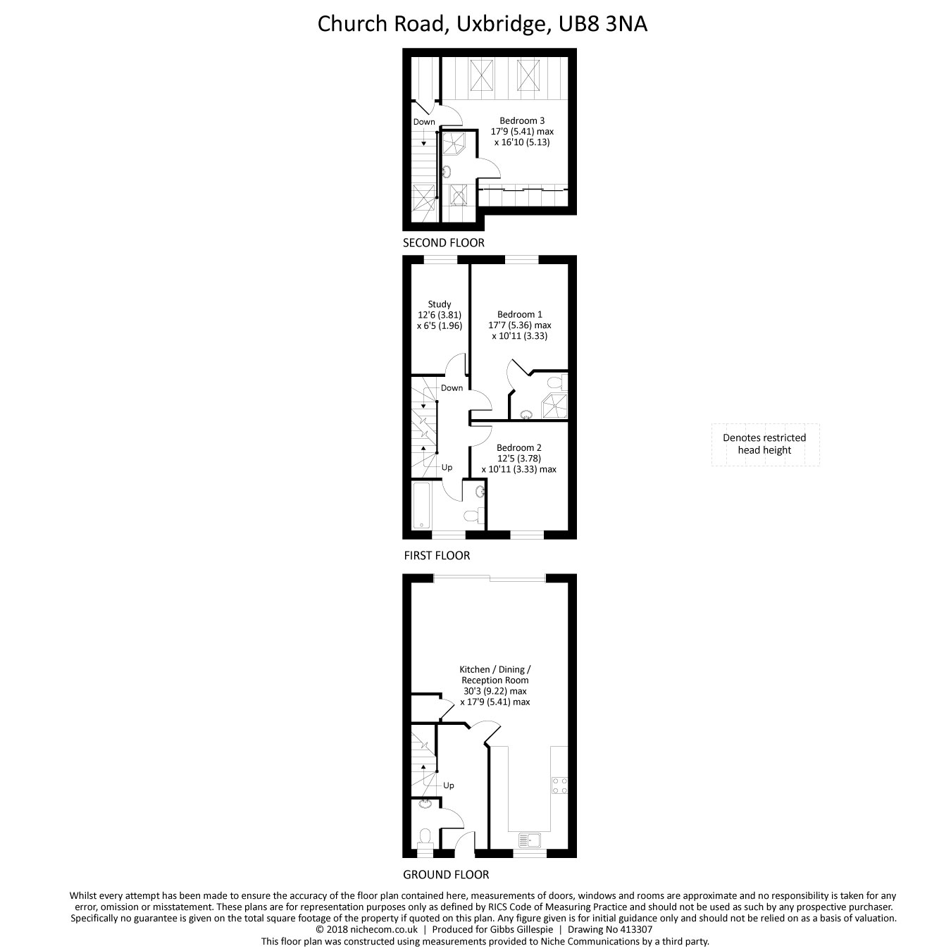 3 Bedrooms Terraced house for sale in Church Road, Uxbridge, Middlesex UB8