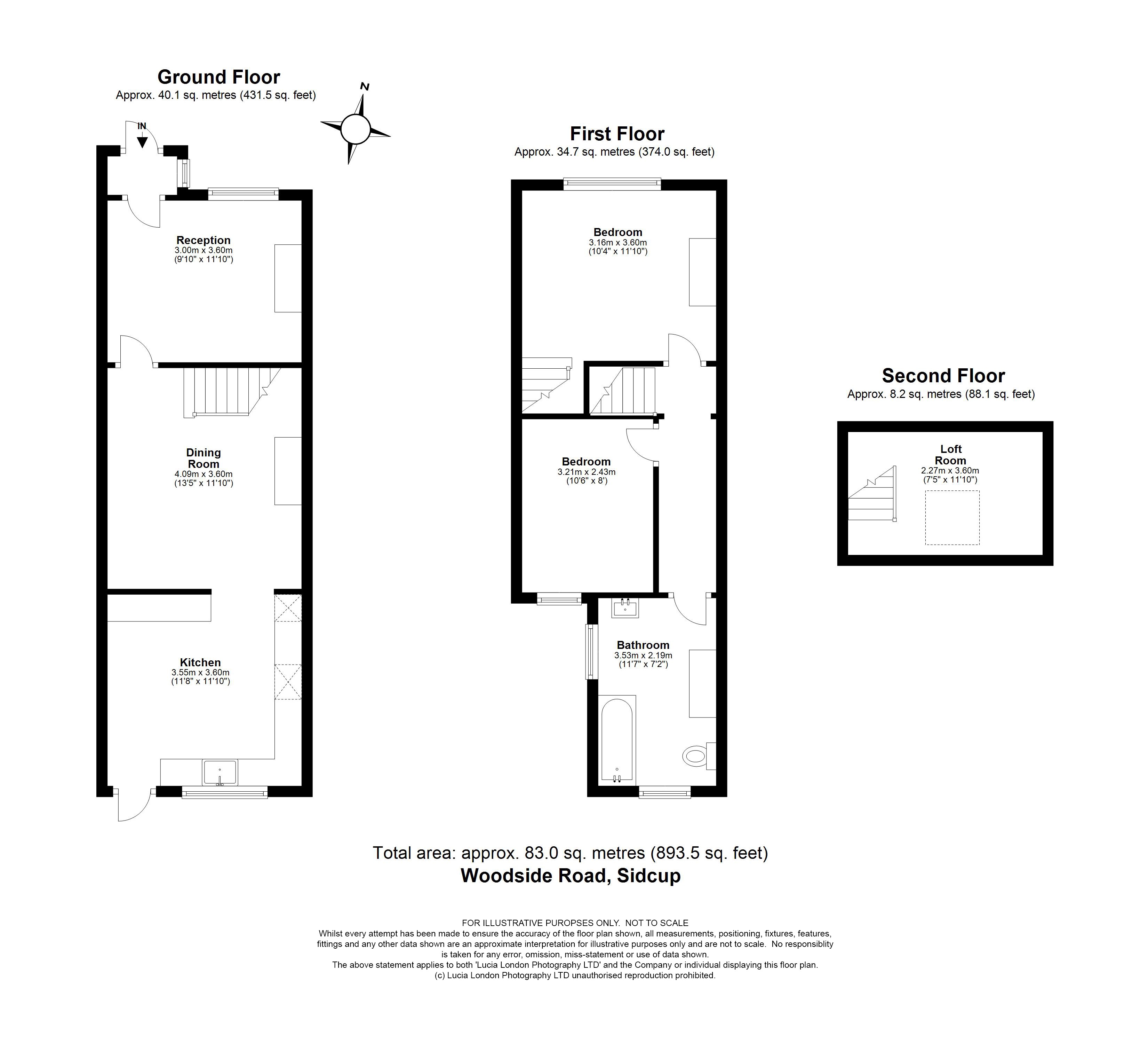 Woodside Road, Sidcup DA15, 2 bedroom terraced house for sale