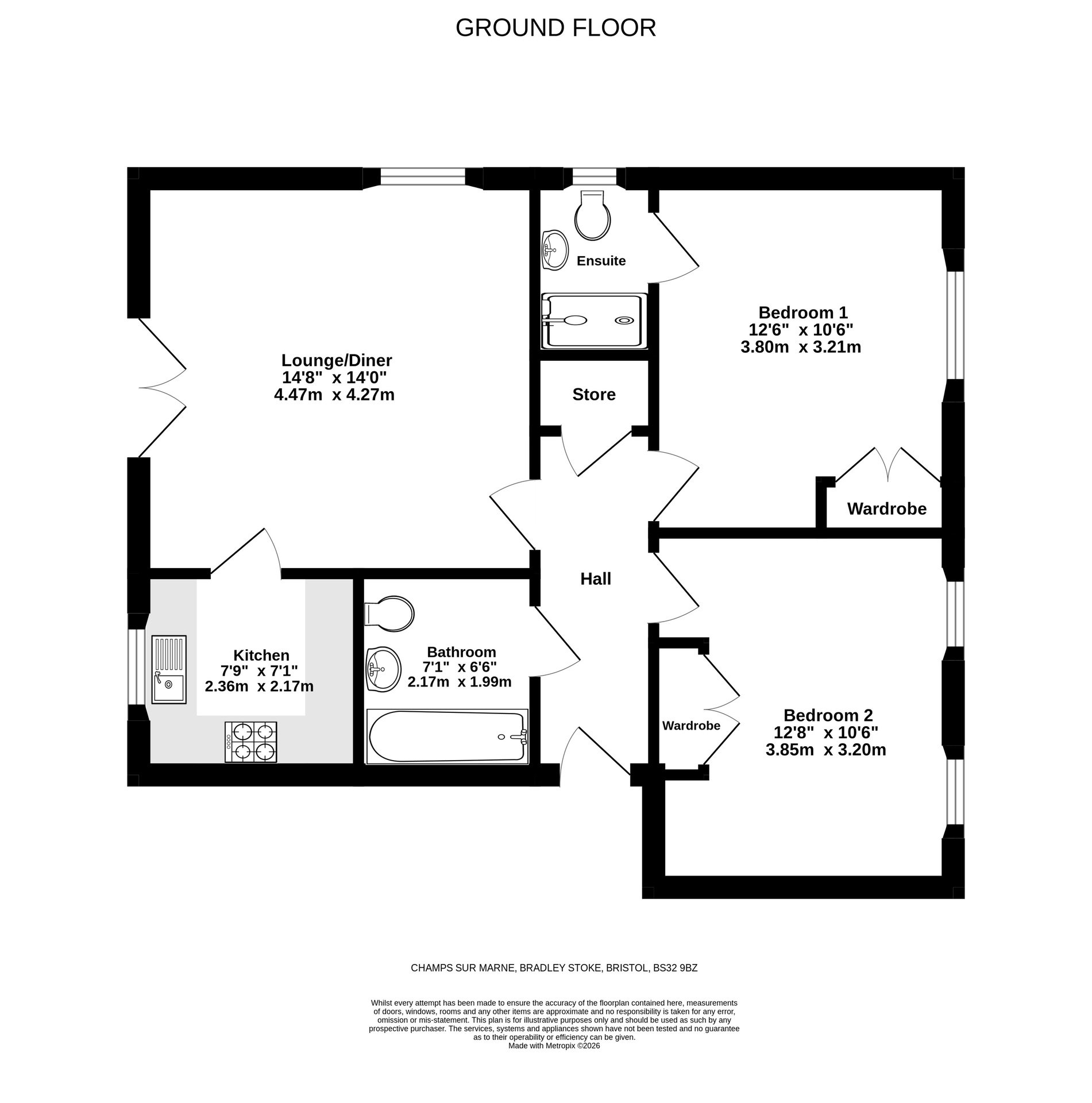 373 Champs Sur Marne, Bristol floorplan