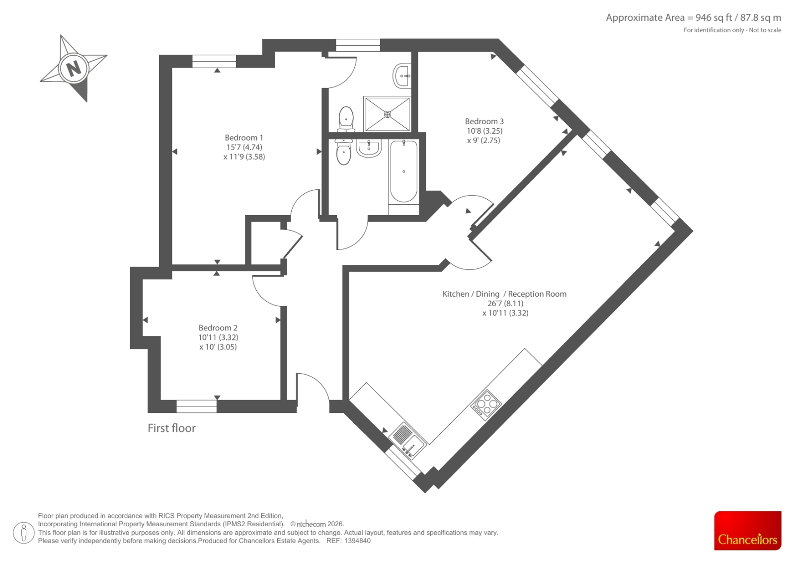 88, Nymet Court, Aylesbury floorplan